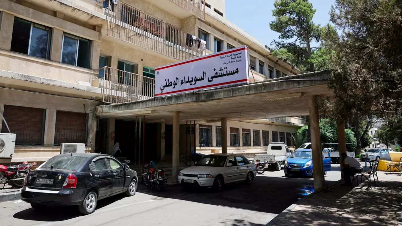 A view shows Sweida National Hospital, following deadly clashes between Druze fighters, Sunni Bedouin tribes and government forces, in Syria's predominantly Druze city of Sweida, Syria July 25, 2025. Reuters/Khalil Ashawi