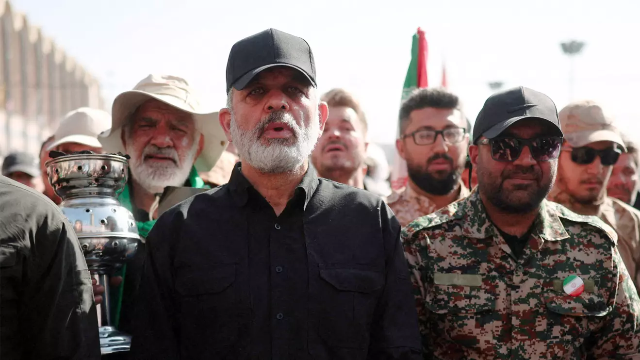 Islamic Revolutionary Guard Corps (IRGC) Commander-in-Chief Ahmad Vahidi attends a public farewell ceremony to pay his respects to late Supreme Leader Ayatollah Ali Khamenei, who was killed on February 28 in Israeli and U.S. airstrikes, at the Imam Khomeini Grand Mosalla, in Tehran, Iran, July 5, 2026. Reuters/Alkis Konstantinidis 
