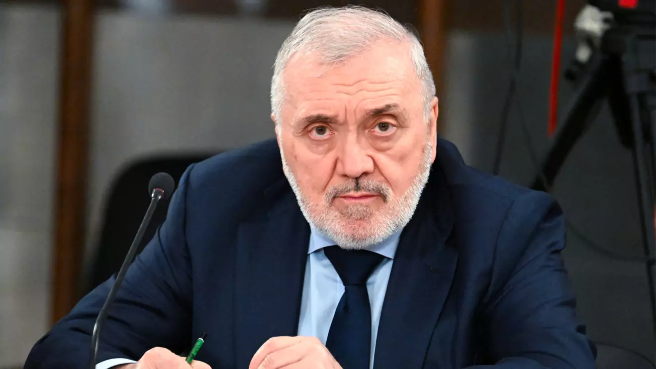 Russian First Deputy Defence Minister Ruslan Tsalikov chairs a meeting of the Council for Science and Education at the Joint Institute for Nuclear Research in Dubna, Moscow region, Russia June 13, 2024. Sputnik/Alexey Maishev/Reuters