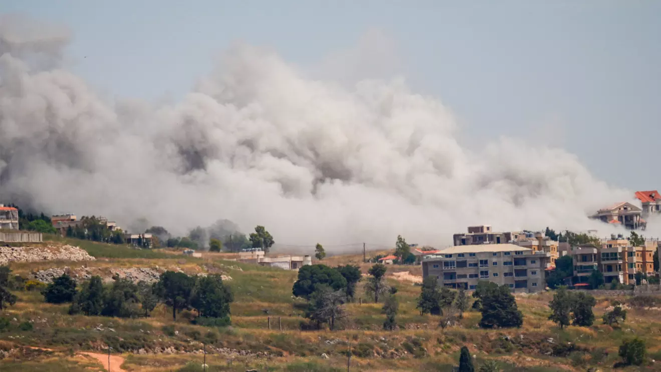Smoke billows from southern Lebanon, following Israeli strikes, as seen from Nabatieh, Lebanon, June 3, 2026. Reuters