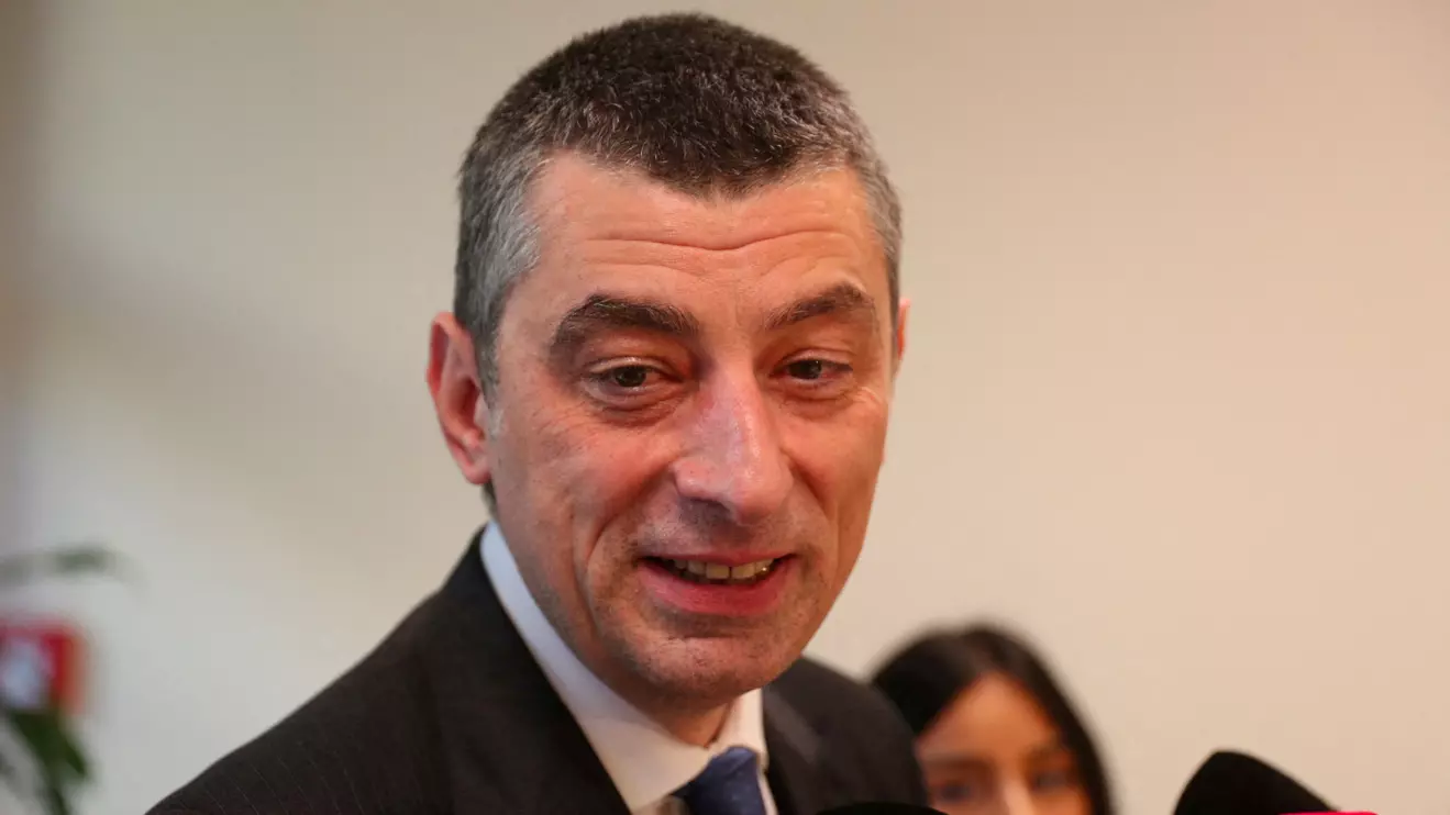 Giorgi Gakharia, chairman of the opposition political party "For Georgia", speaks to the media after a meeting with Georgian President Salome Zourabichvili in Tbilisi, Georgia October 9, 2024. Reuters/Irakli Gedenidze
