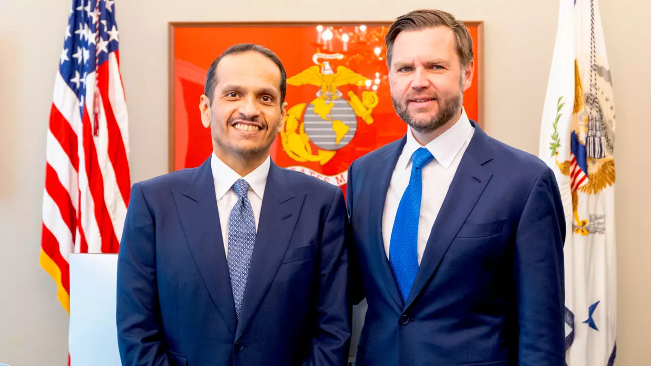 Sheikh Mohammed bin Abdulrahman bin Jassim Al-Thani and Vice President of the United States of America, J. D. Vance © X