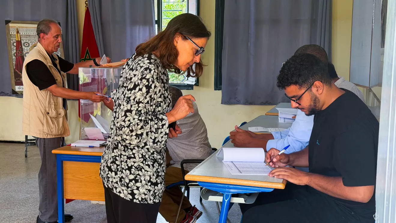 People vote during parliamentary elections in Rabat, Morocco September 23, 2026. Reuters/Ahmed El Jechtimi