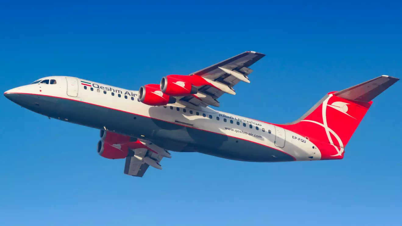 An aircraft belonging to the Iranian airline Qeshm Air © Mena Today 