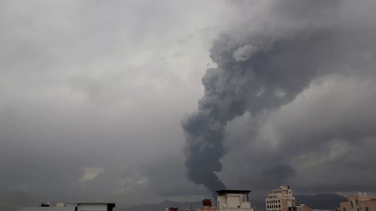 Smoke billows from the site of Israeli air strikes in Sanaa, Yemen August 24, 2025, Reuters