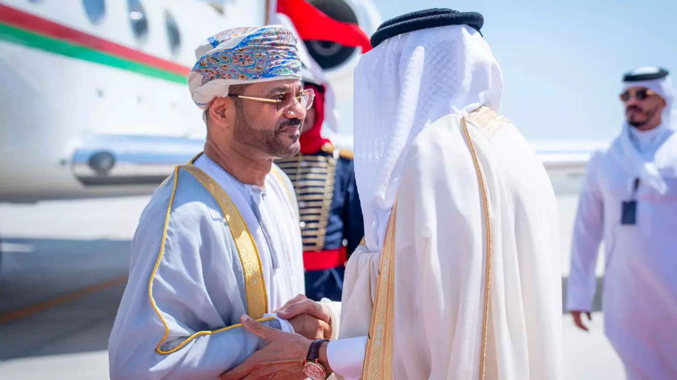Oman’s Foreign Minister upon his arrival in Manama © X