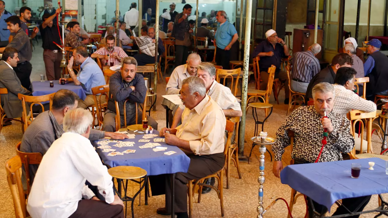 Syrian state TV said a bomb had been planted at the cafe, which is near the Palace of Justice © Mena Today 