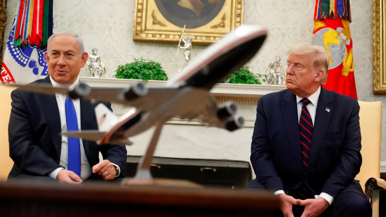 U.S. President Donald Trump listens during a meeting with Israel's Prime Minister Benjamin Netanyahu in the Oval Office at the White House in Washington, U.S., September 15, 2020. Reuters/Tom Brenner
