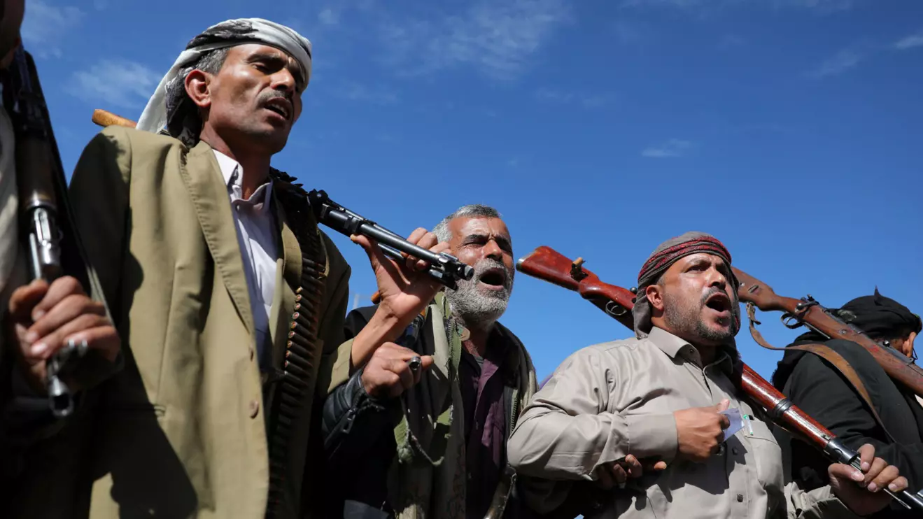 Houthi followers participate in a parade as part of a 'popular army' mobilization campaign by the movement, in Sanaa, Yemen February 7, 2024. Reuters/Khaled Abdullah
