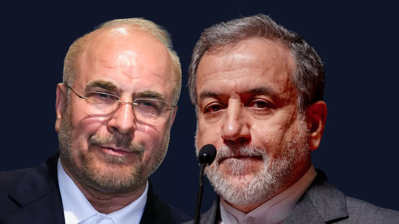 Mohammad Baqer Qalibaf (L) and Abbas Araqchi © Reuters