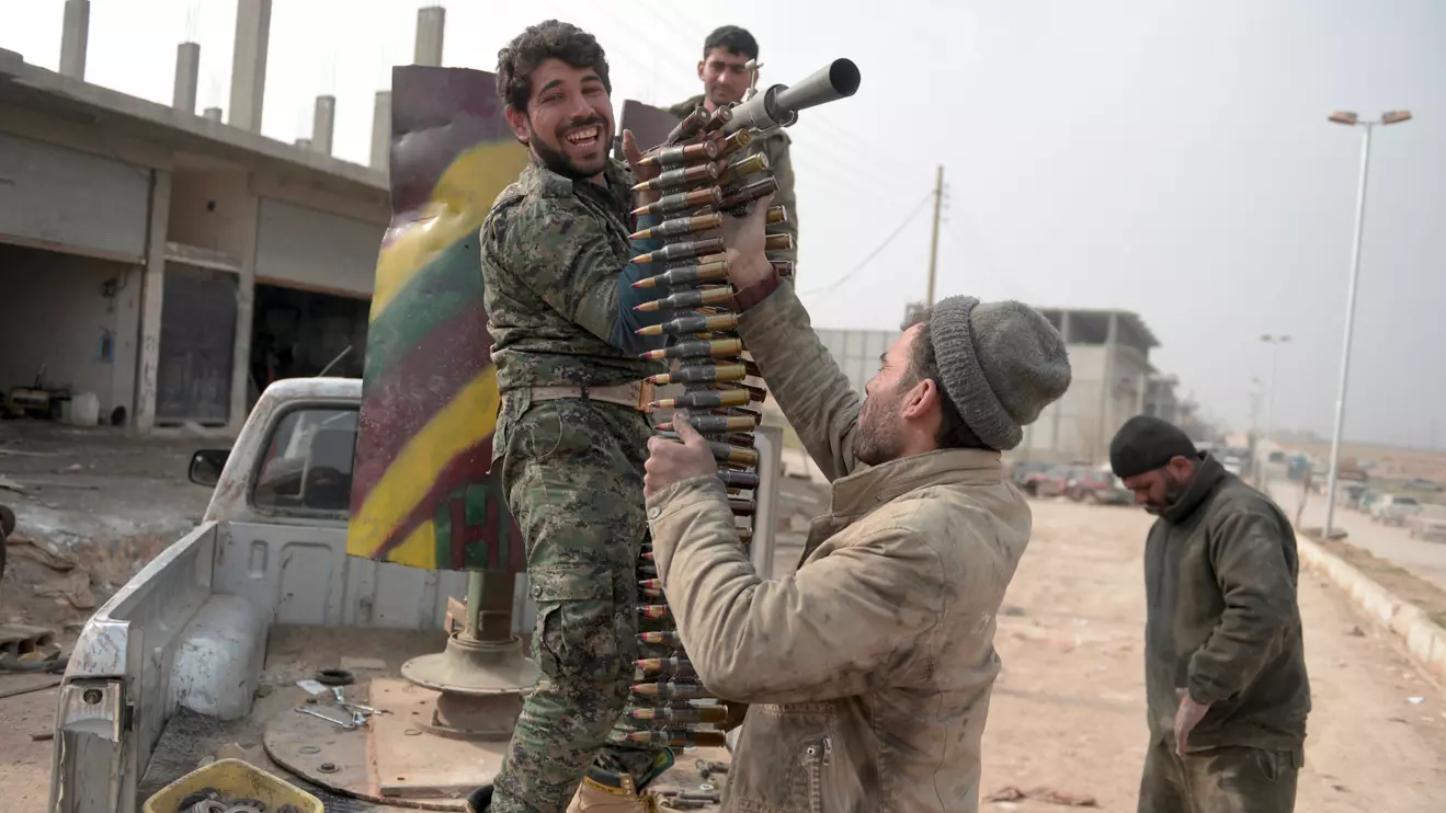 Tal Rifaat is a critical enclave controlled by Kurdish forces and surrounded by areas held by pro-Turkish groups and the Syrian army © Mena Today