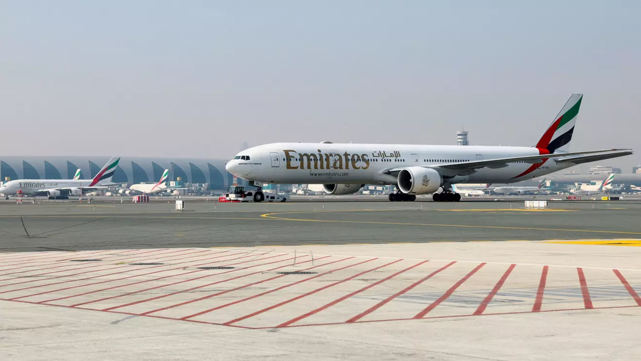 Emirates airline planes are pictured at Dubai airport, Reuters/Rula Rouhana