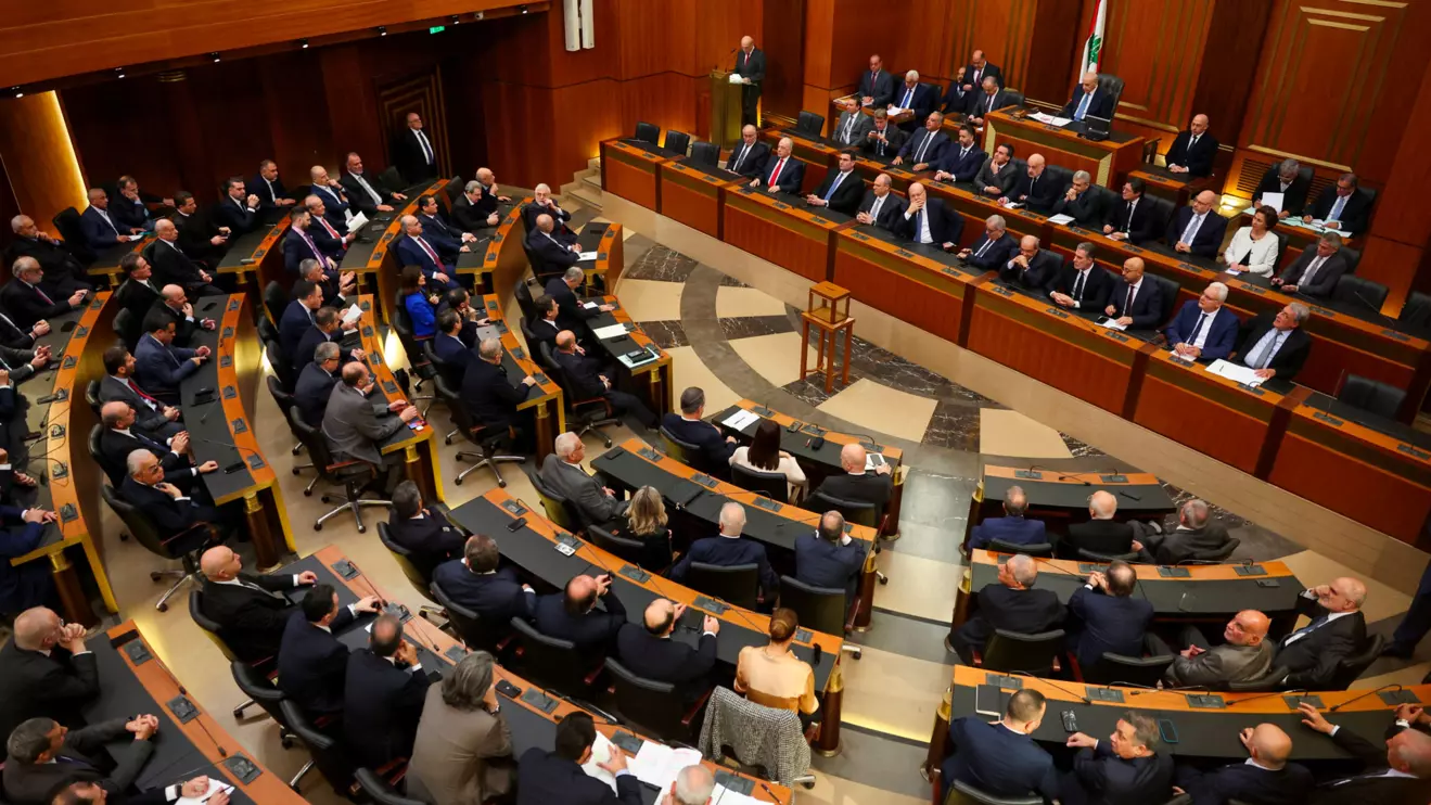 Lebanese lawmakers sit at the parliament on the day they vote to elect a president, in Beirut, Lebanon, January 9, 2025. Reuters/Mohamed Azakir