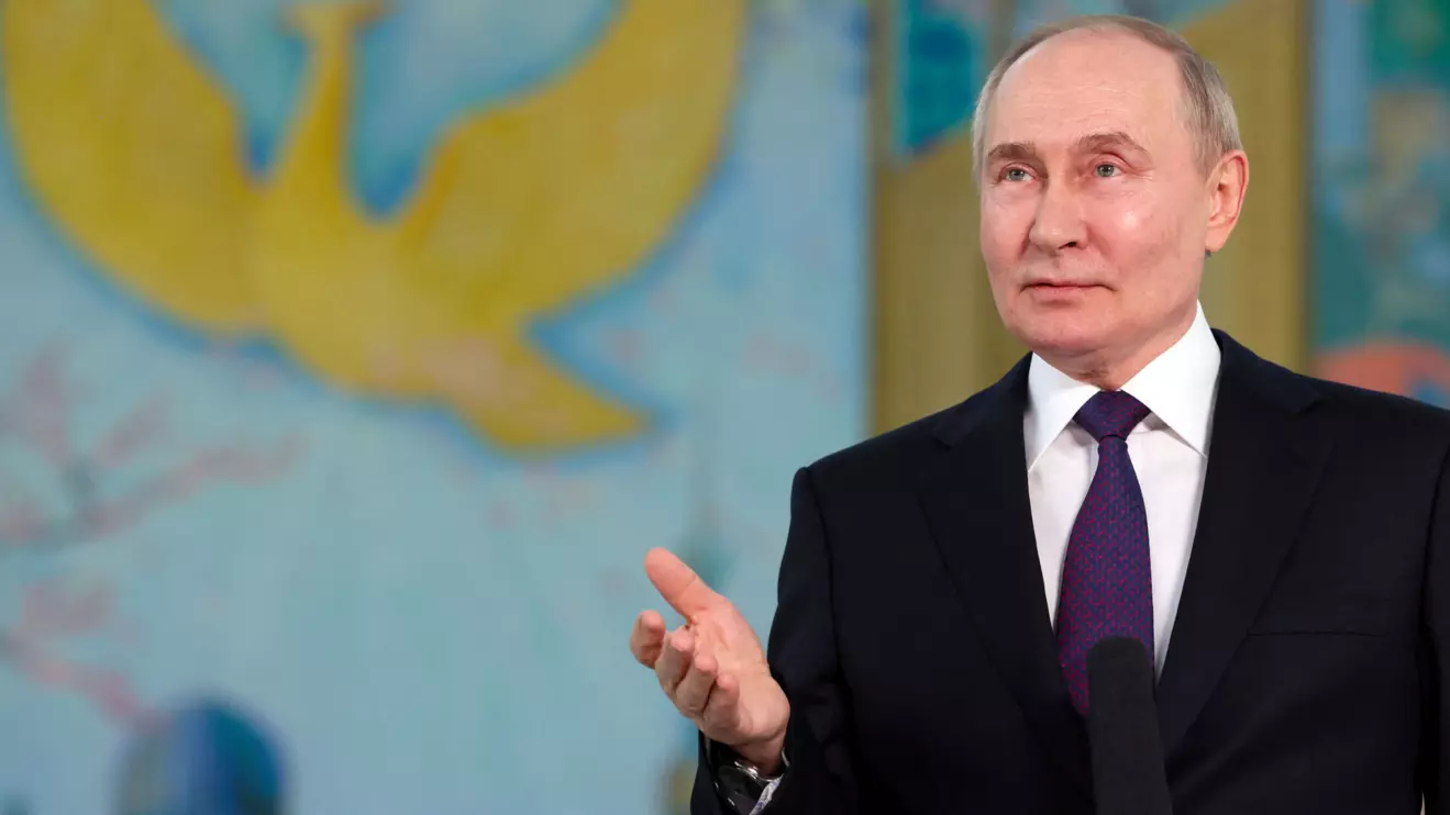Russian President Vladimir Putin speaks during a press conference in Tashkent, Uzbekistan May 28, 2024. Sputnik/Mikhail Metzel/Pool via Reuters