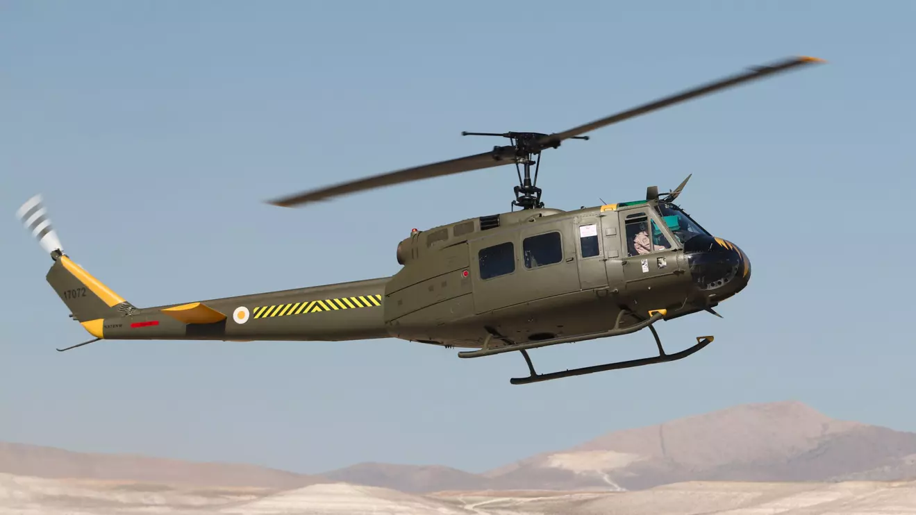 The UH-1 helicopter went down during a training flight © Mena Today 