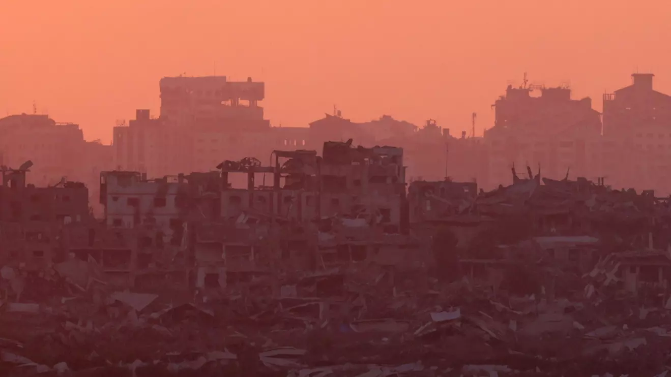 A view of Gaza during sunset, Reuters/Ricardo Moraes