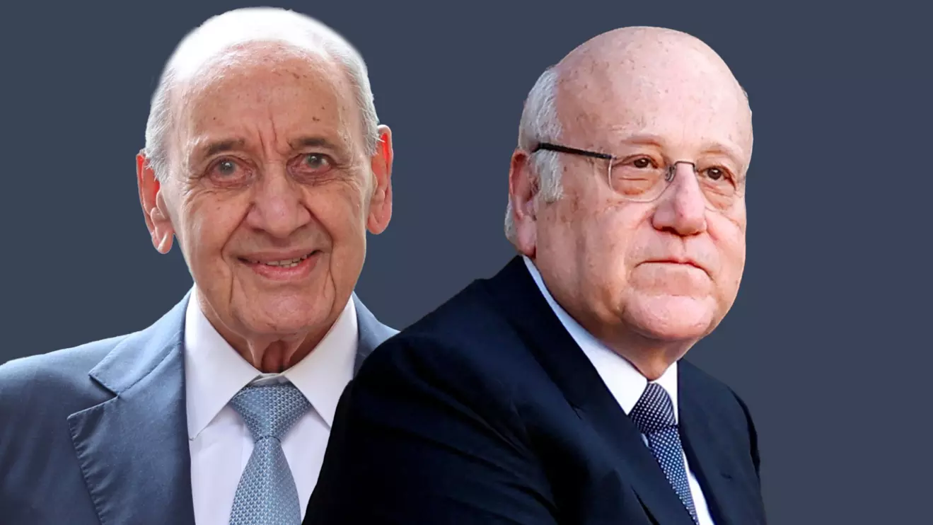 Nabih Berry (G), Najib Mikati © Mena Today 