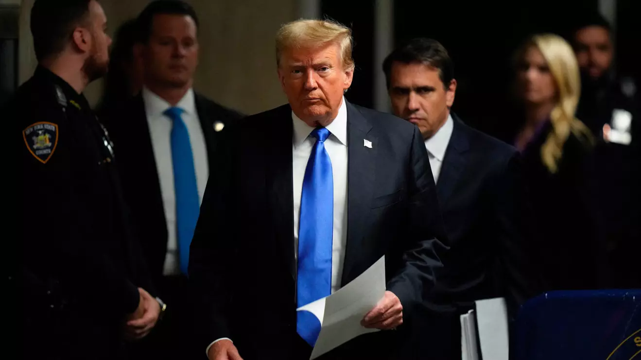 Former President Donald Trump arrives at Manhattan Criminal Court, Thursday, May 30, 2024, in New York. Seth Wenig/Pool via Reuters