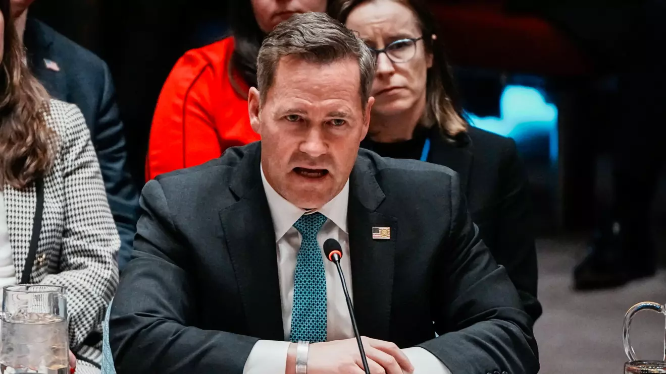United States Ambassador to the United Nations Mike Waltz speaks during a meeting of the United Nations Security Council on Iran at the request of the United States at U.N. headquarters in New York City, U.S., January 15, 2026. Reuters/Eduardo Munoz