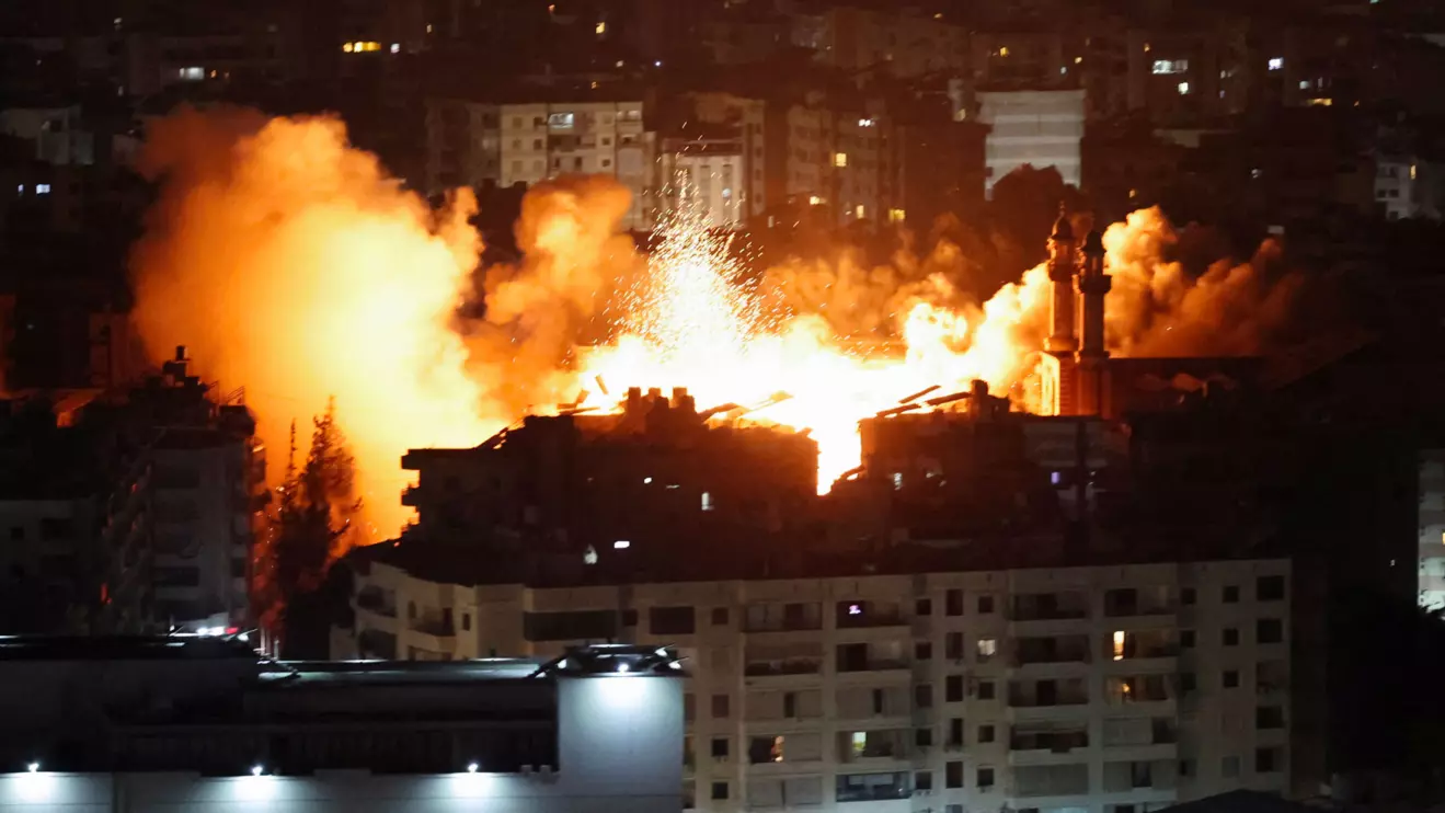 Smoke rises, following an Israeli strike on Beirut's southern suburbs, after the Israeli military issued an evacuation warning for the area, as seen from Baabda, Lebanon, June 5, 2025. Reuters/Mohamed Azakir