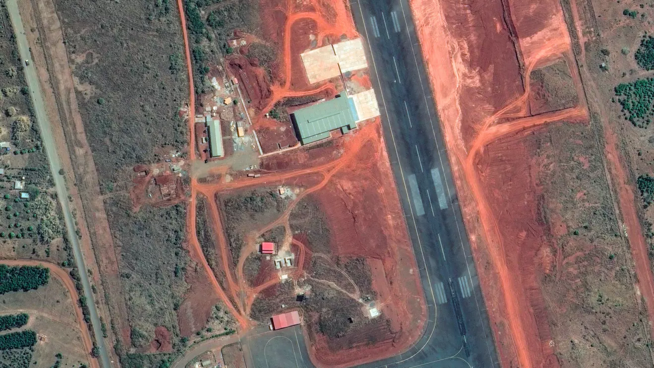 Satellite imagery shows new construction and drone support infrastructure at Asosa airport in Benishangul-Gumuz, Ethiopia, January 28, 2026. Vantor/Handout via Reuters