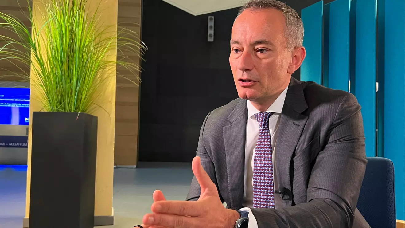 Nickolay Mladenov, the Board of Peace's lead envoy for Gaza, speaks during an interview with Reuters during a visit to Brussels, Belgium April 20, 2026. Reuters/Christian Levaux