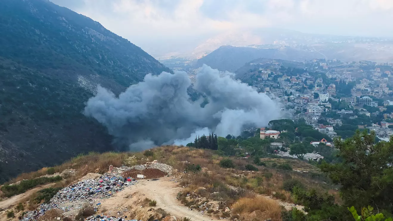 Smoke rises in southern Lebanon following Israeli strike in Arab Salim, Lebanon, September 6 , 2026. Reuters/ Ali Hankir