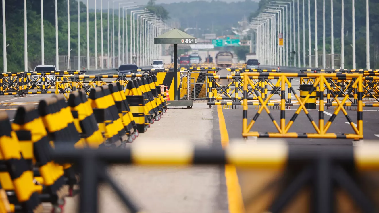 A general view of the Grand Unification Bridge which leads to the truce village Panmunjom, just south of the demilitarized zone separating the two Koreas, in Paju,  Reuters/Kim Hong-Ji 