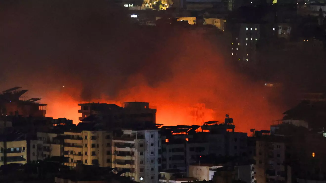 Smoke billows after reported strikes on Beirut's southern suburbs, following an escalation between Hezbollah and Israel amid the U.S.-Israeli conflict with Iran, as seen from Baabda, Lebanon, March 6, 2026. Reuters/Mohamed Azakir