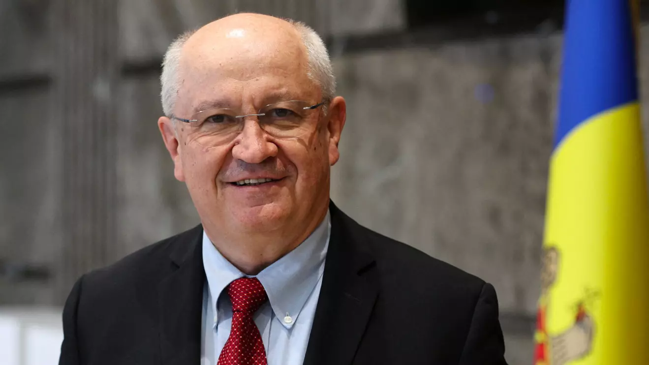 Alexandru Munteanu, nominee for the post of Moldova's Prime Minister, poses for a picture before a meeting with members of the media in Chisinau, Moldova, October 28, 2025. ReutersVladislav Culiomza