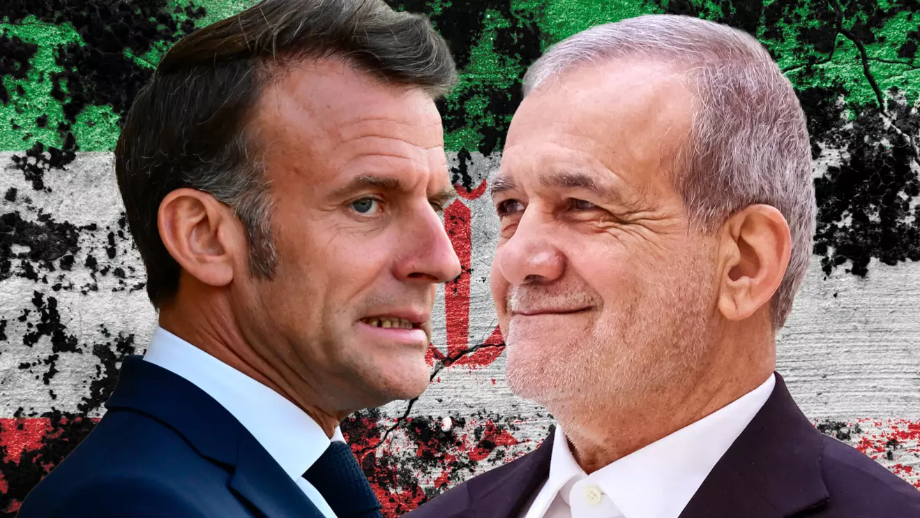 Emmanuel Macron and Massoud Pezeshkian © Mena Today 