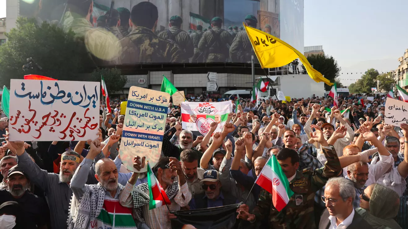 People attend a protest against the U.S attack on nuclear sites, amid the Iran-Israel conflict, in Tehran, Iran, June 22, 2025. Majid Asgaripour/WANA (West Asia News Agency) via Reuters