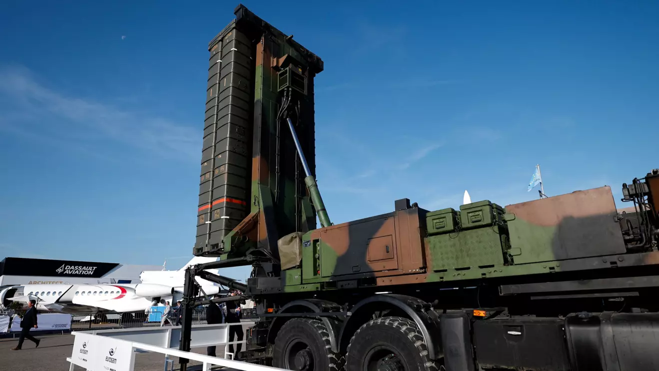 The Eurosam SAMP/T vertical launcher is displayed at the 55th International Paris Airshow at Le Bourget Airport near Paris, France, June 18, 2025. Reuters/Benoit Tessier