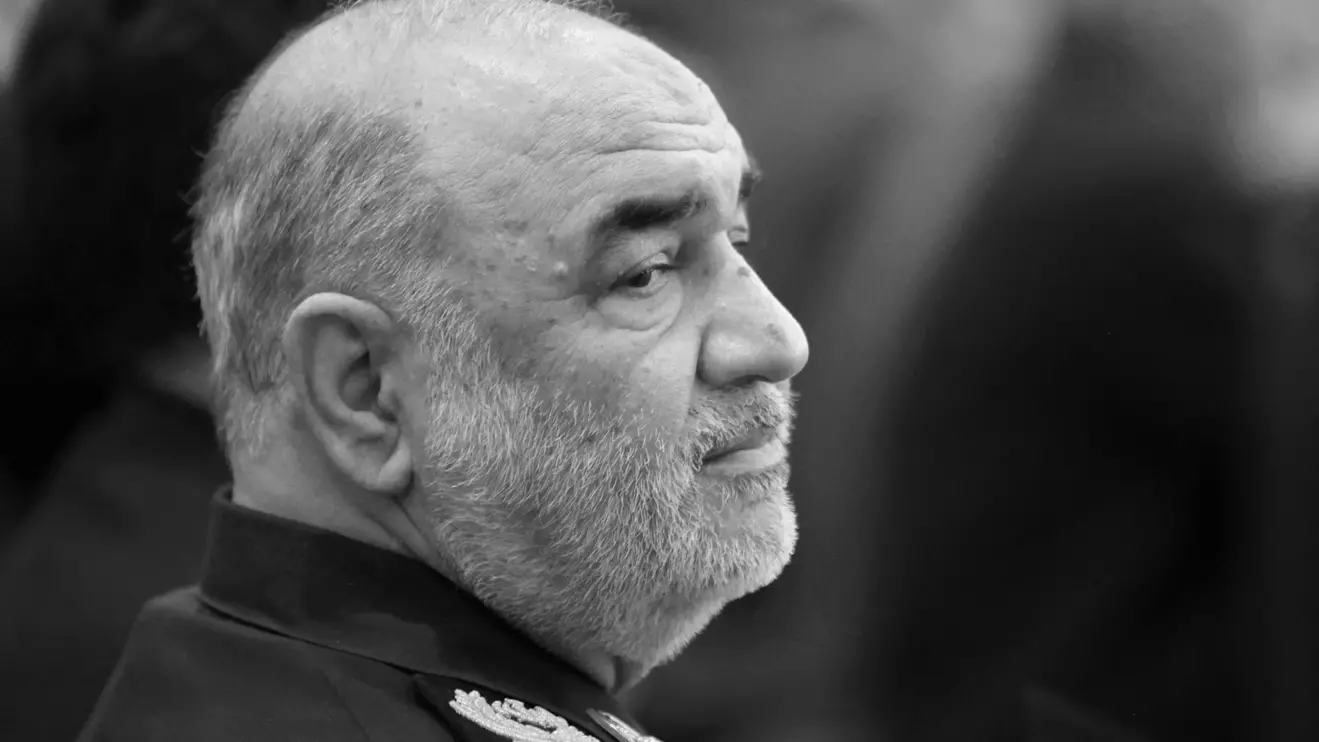 Islamic Revolutionary Guard Corps (IRGC) Commander-in-Chief Major General, Hossein Salami attends a ceremony in Tehran, Iran, January 2, 2025. Majid Asgaripour/WANA (West Asia News Agency) via Reuters 