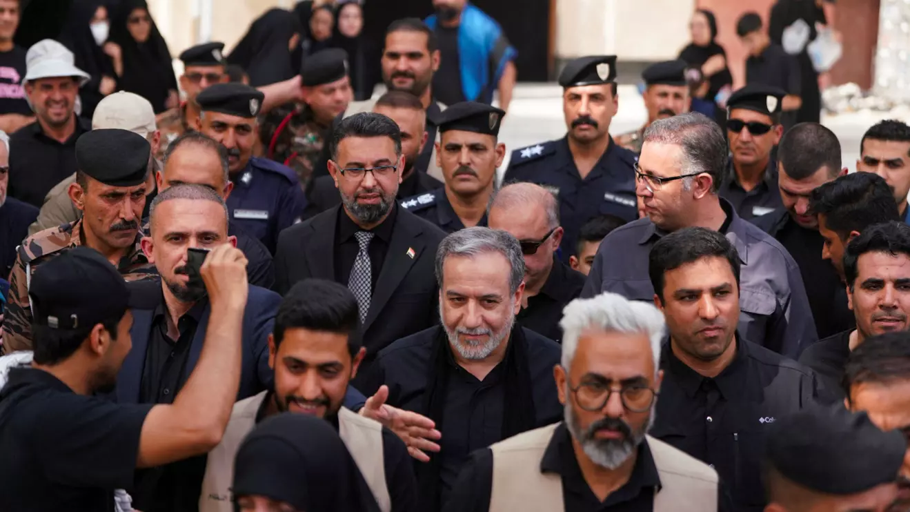 Iranian Foreign Minister Abbas Araqchi walks during a visit to the holy city of Najaf ahead of Arbaeen, one of the largest annual Shi'ite religious gatherings, in Najaf, Iraq, August 3, 2026. Reuters