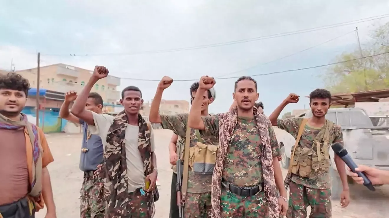 Houthis celebrate territorial gains after a major offensive operation in western Yemen, in this screengrab from a video released on September 14, 2026. The video was said to show footage from the Hodeidah and Taiz governorates. Houthi Military Media