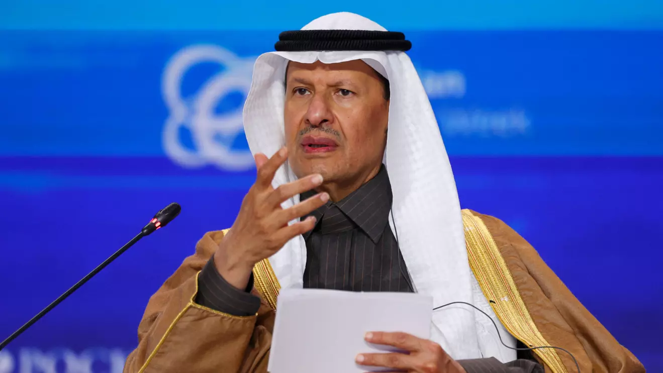 Saudi Arabia's Minister of Energy Prince Abdulaziz bin Salman Al Saud speaks during a session of the Russian Energy Week international forum in Moscow, Russia, October 15, 2025. Reuters/Ramil Sitdikov