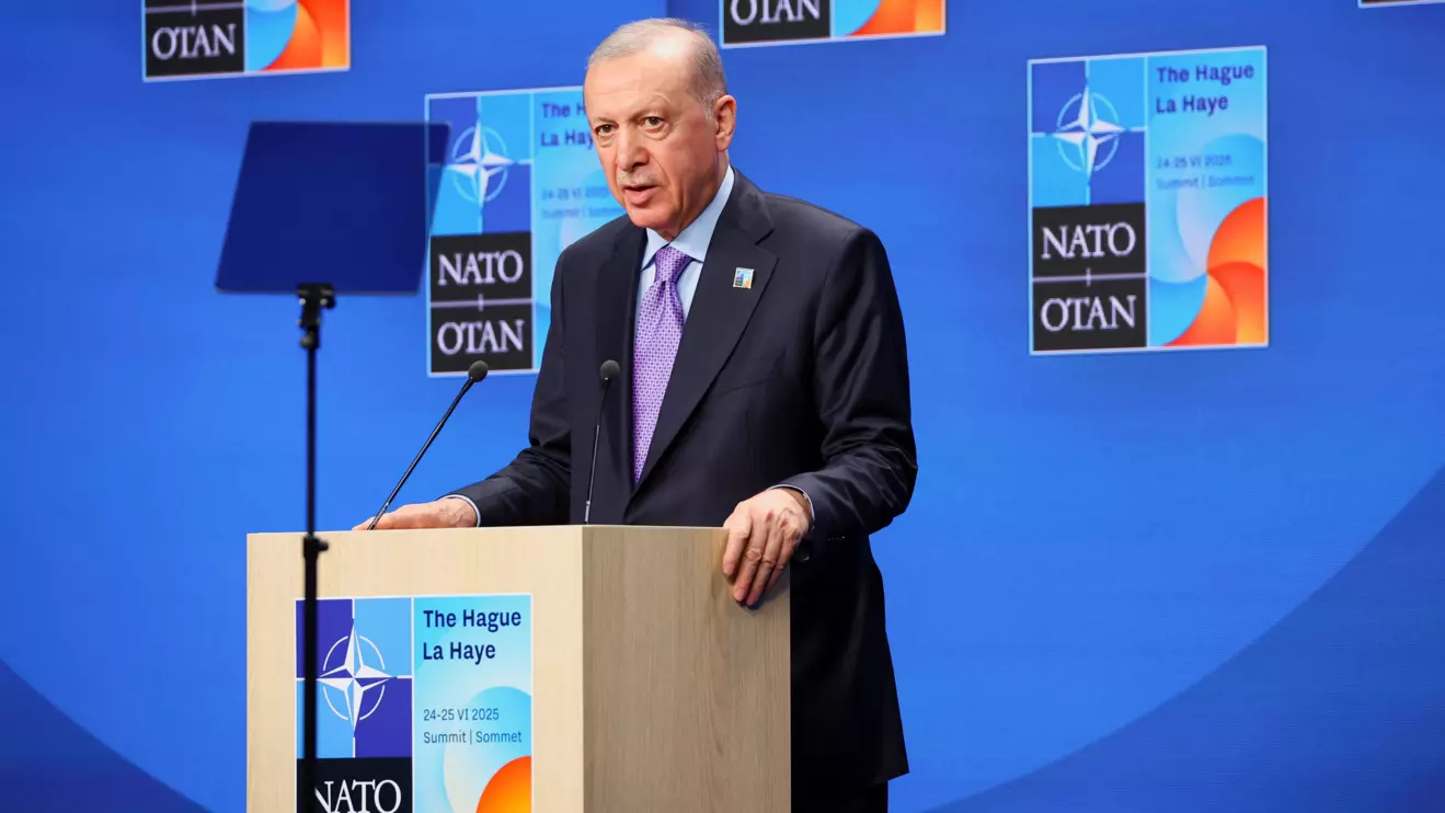 Turkey's President Tayyip Erdogan speaks during a press conference at the NATO summit in The Hague, Netherlands June 25, 2025. Reuters/Piroschka Van De Wouw