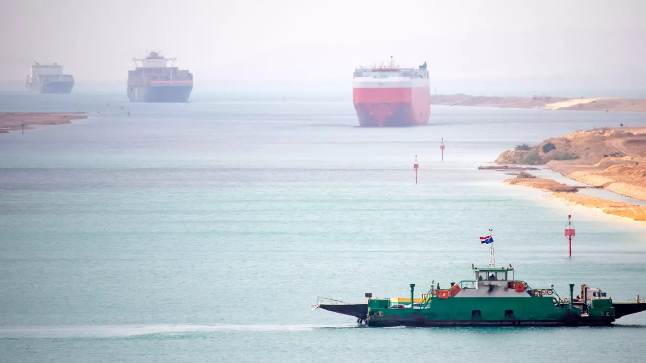 The incident occurred around 130 nautical miles from the southern entrance of the Suez Canal © Mena Today 