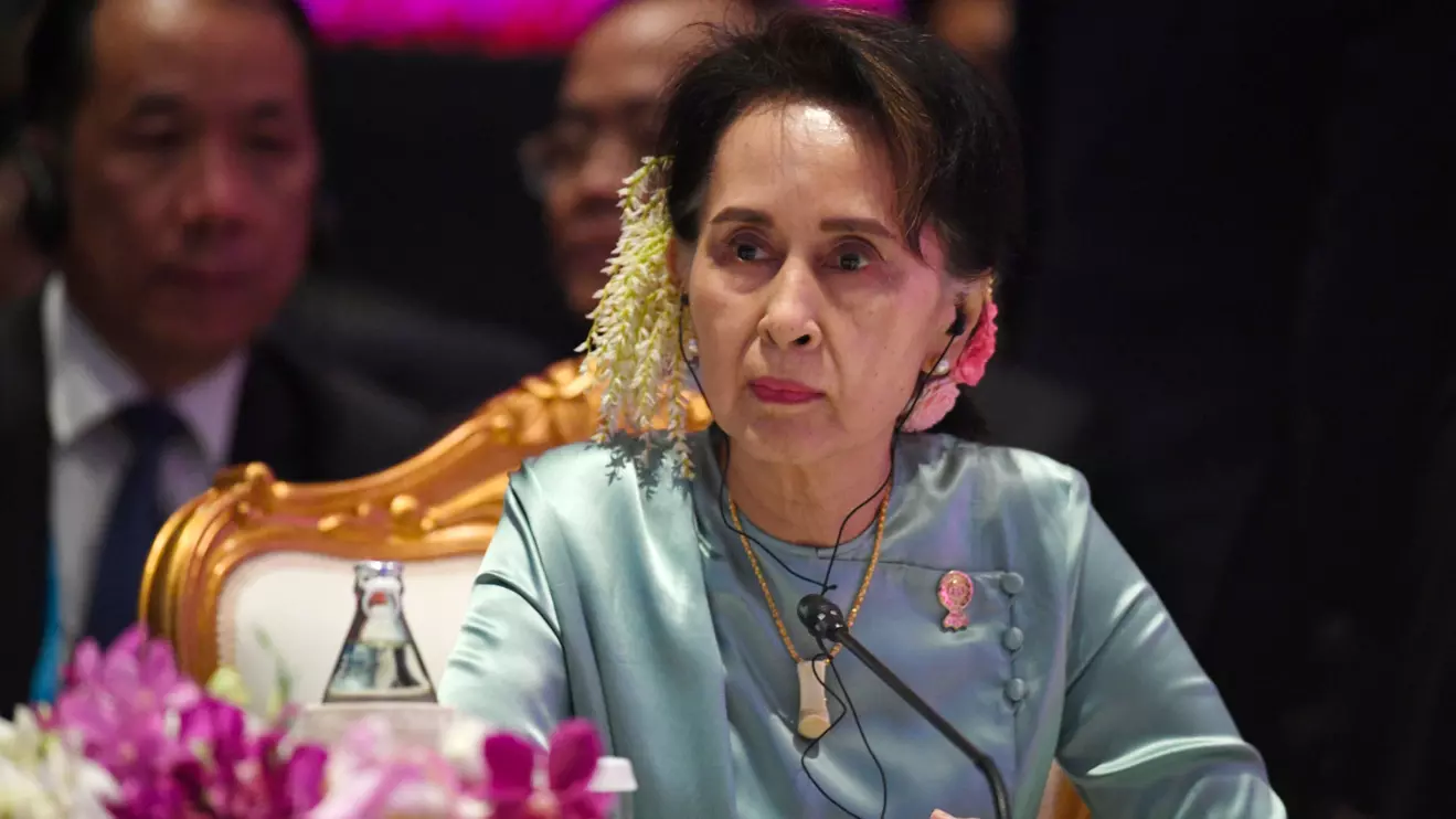 State Counsellor of Myanmar Aung San Suu Kyi attends the 22nd ASEAN Plus Three Summit in Bangkok, Thailand, November 4, 2019. Reuters/Chalinee Thirasupa