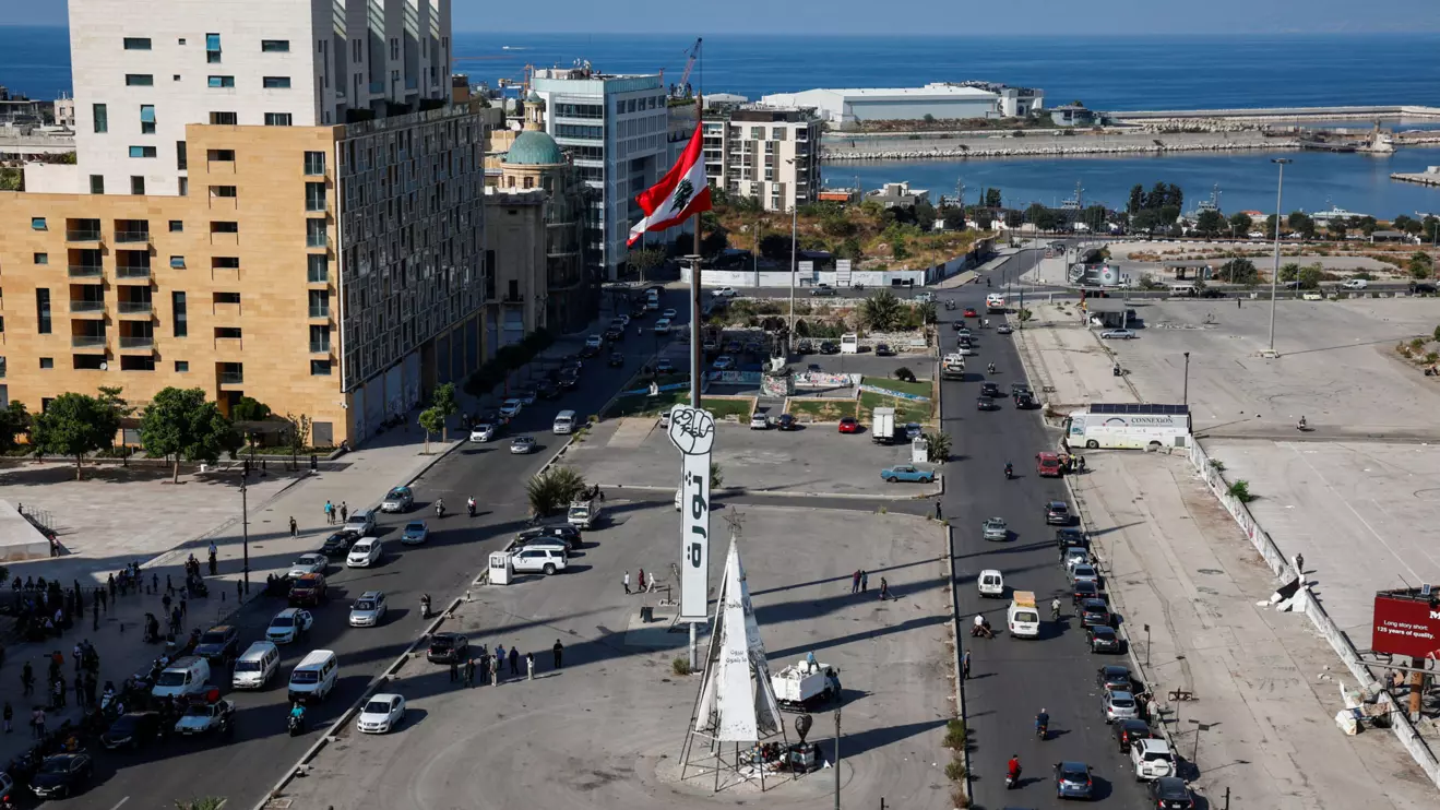 A view of Beirut's Martyrs' Square, following the announcement of the death of Lebanon's Hezbollah leader Sayyed Hassan Nasrallah, in Beirut, Lebanon September 28, 2024. Reuters/Louisa Gouliamaki