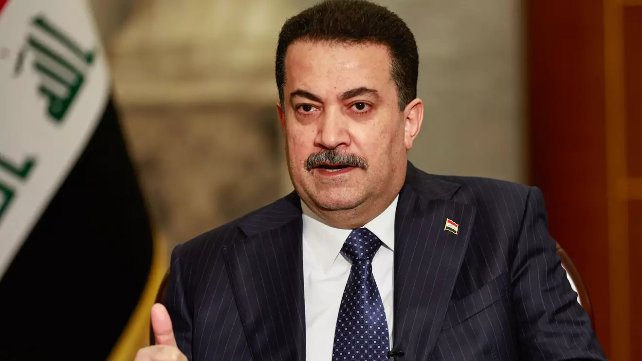 Iraqi Prime Minister Mohammed Shia al-Sudani speaks during an interview with Reuters in Baghdad, Iraq January 9, 2024. Reuters/Thaier Al-Sudani