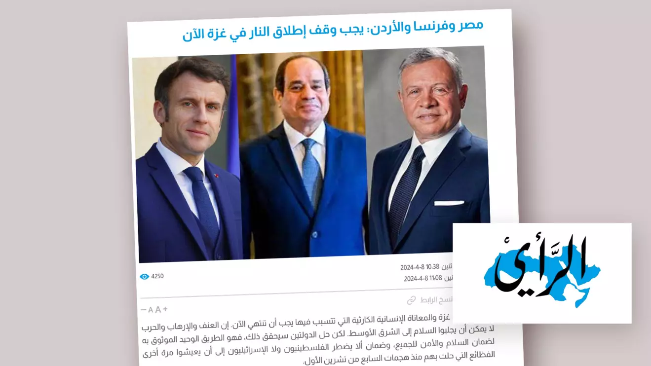 The article called for a two-state solution as “the only credible option to guarantee peace and security for all © Mena Today 