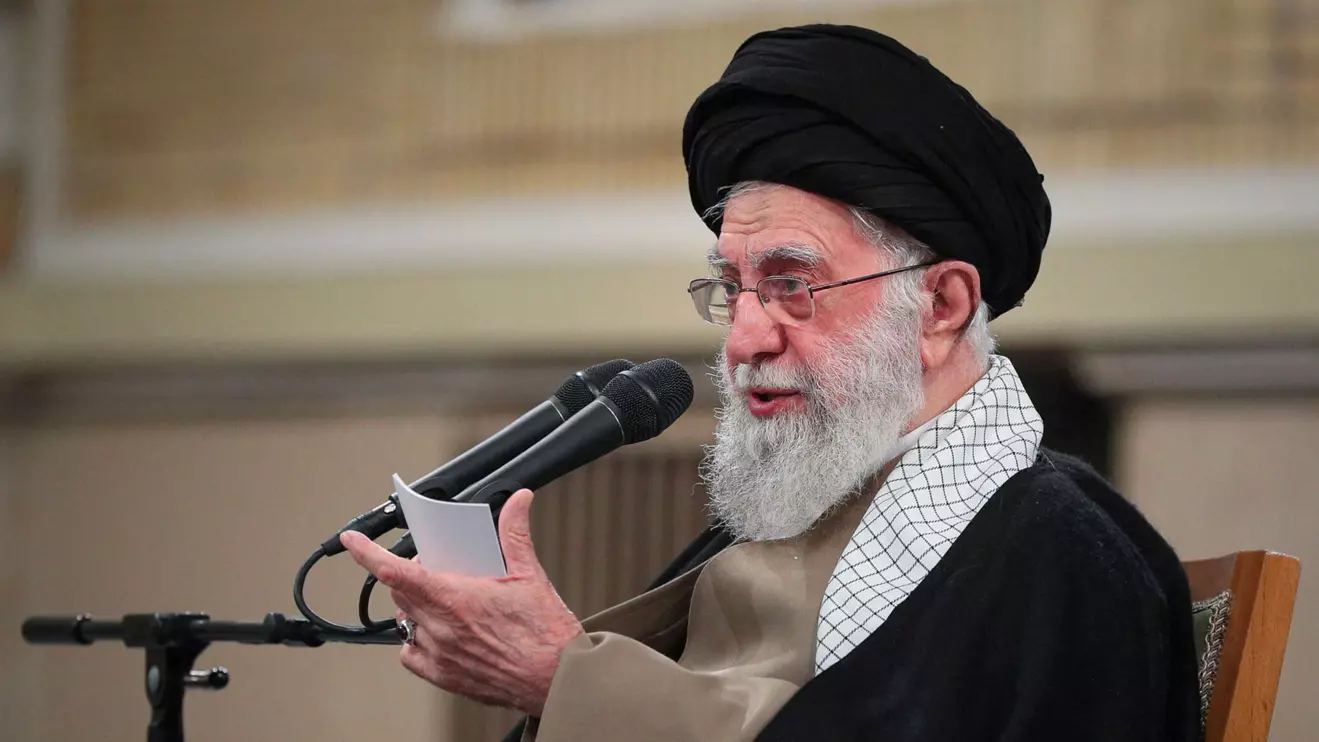 Iran's Supreme Leader Ayatollah Ali Khamenei speaks during a meeting with Iranian students in Tehran, Iran, March 12, 2025. Office of the Iranian Supreme Leader/WANA (West Asia News Agency)/Handout via Reuters 
