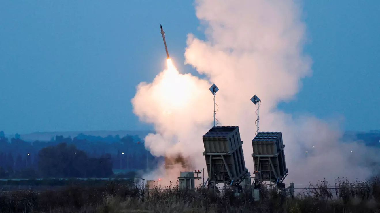 An Iron Dome launcher fires an interceptor missile as rockets are fired from Gaza, in Sderot, Israel, May 10, 2023. Reuters/Ammar Awad