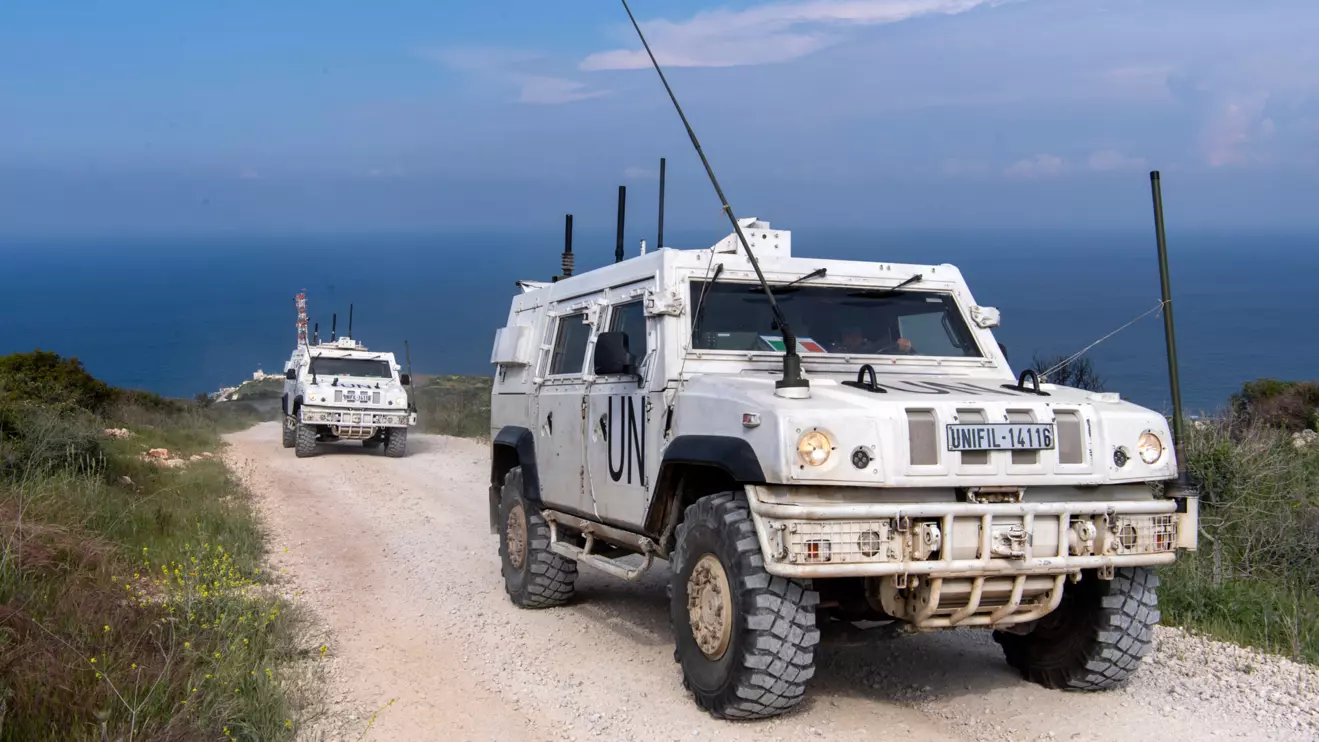 A United Nations (UNIFIL) patrol at the border between Lebanon and Israel © UN