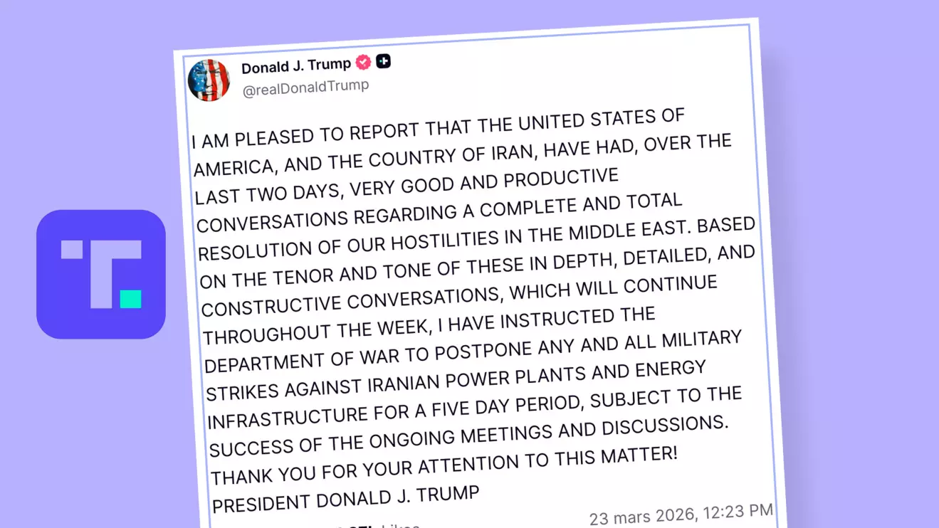 In his message, written entirely in capital letters, Trump said he had instructed the defense department to postpone the strikes pending the outcome of current talks © Mena Today 