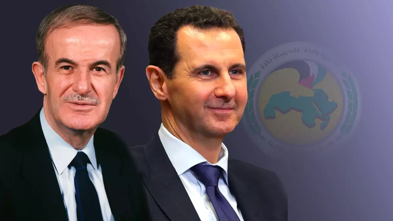 Hafez al-Assad (L) and Bashar al-Assad