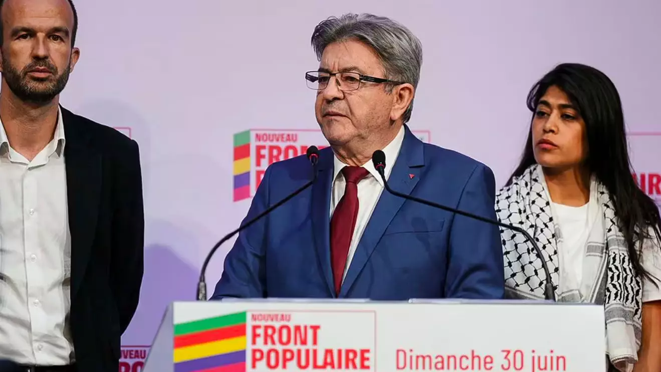 Rima Hassan and Jean-Luc Mélenchon on Sunday evening © X