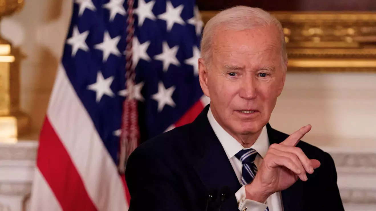 U.S. President Joe Biden speaks at a reception for newly elected Democratic members of Congress, in Washington, U.S. January 5, 2025. Reuters/Nathan Howard